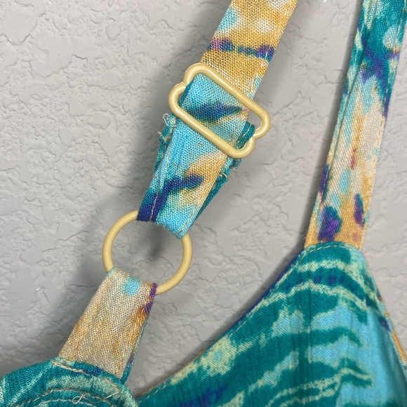 It's Tie Dye Mutilcolor Sleeveless Wide Leg Jumpsuit XL - Picture 8 of 8